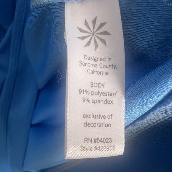 Athleta Women's T Shirt Blue Activewear Athleisure Sz L Tall - Picture 8 of 11